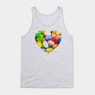 Jelly Beans Candy Photograph Heart Tank Top